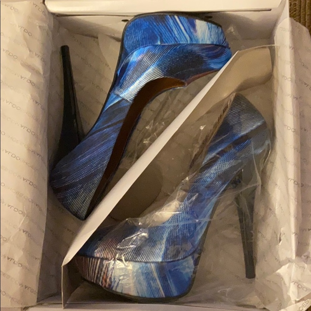 ALDO Jerolda Pumps Shoes Heels Size 7 Blue Multi - Picture 7 of 8
